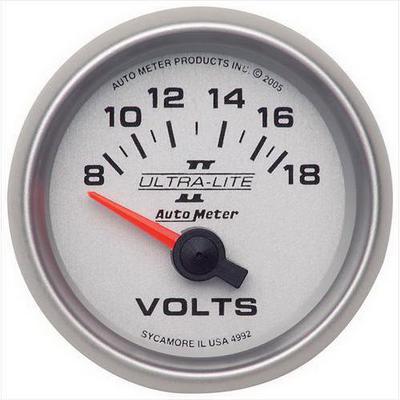 Auto Meter Ultra-Lite II Electric Voltmeter Gauge - 4992
